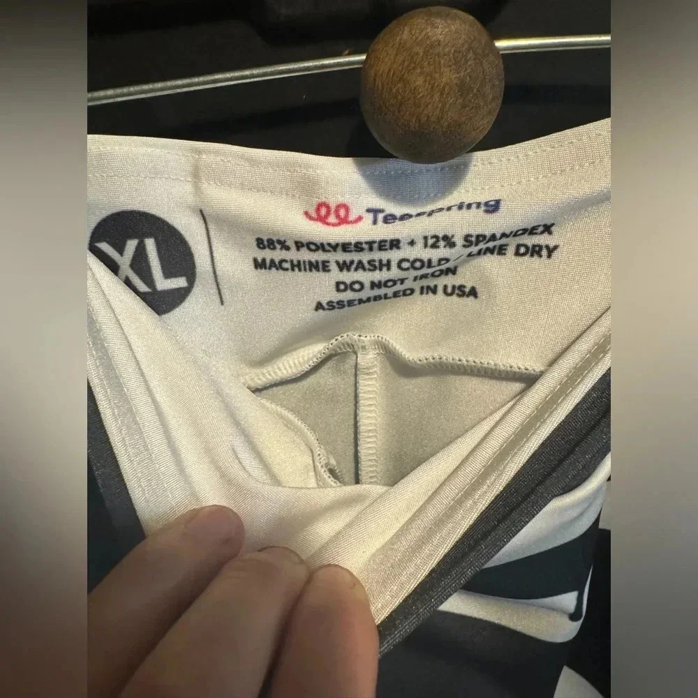 Woman’s Blue Line Workout Leggings - Picture 3 of 5